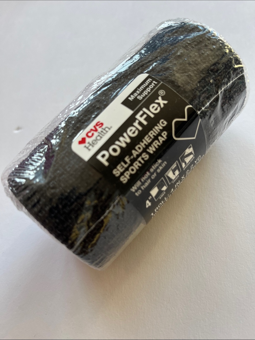 CVS Health PowerFlex Self-Adhering Sports Wrap - Black